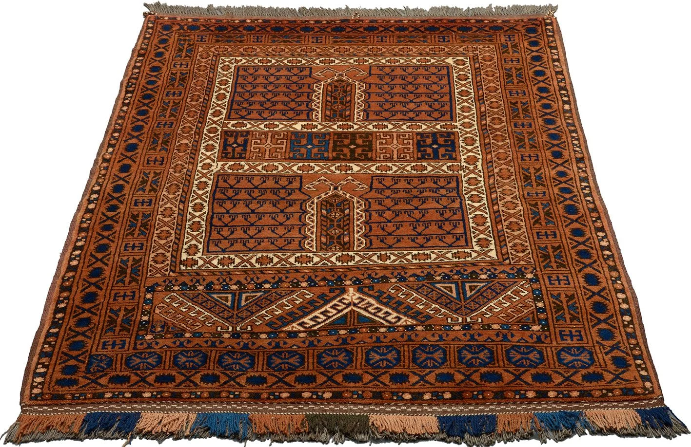 Alternative view of Afghan Rug 139 × 188 cm in Wool, hand-knotted
