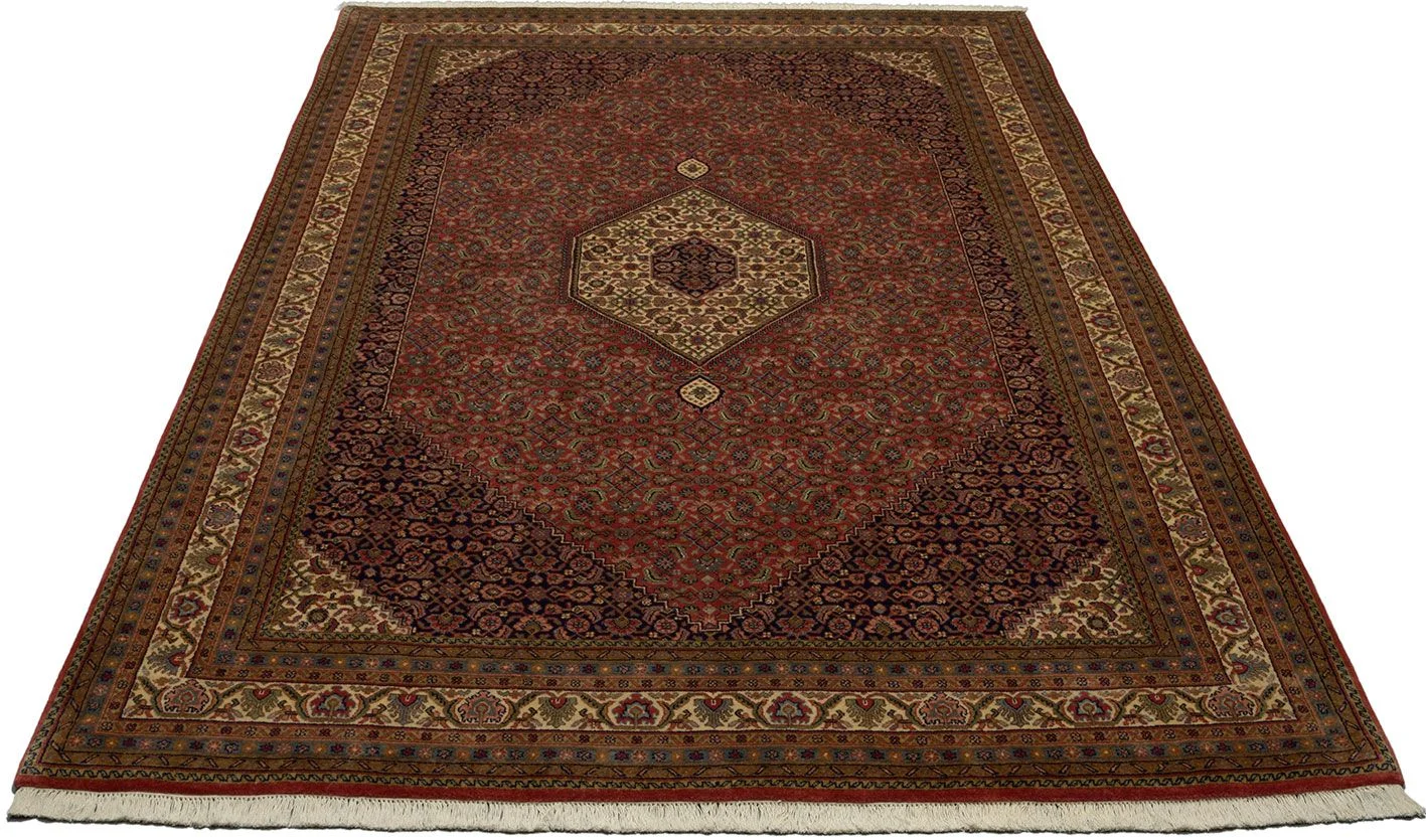 Alternative view of Hand-Knotted Bijar Indian Rug, 200 × 295 cm, Wool