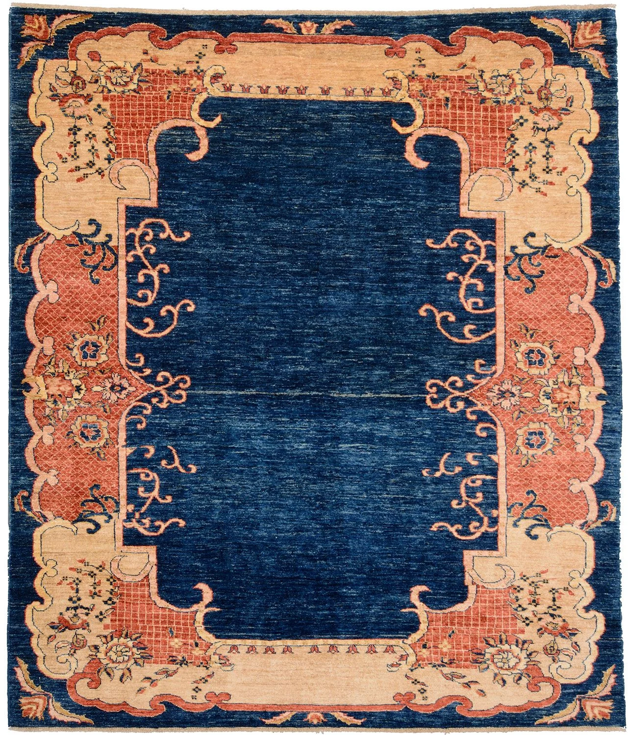 Hand-Knotted Ziegler Pakistani Rug, 208 × 251 cm, Wool