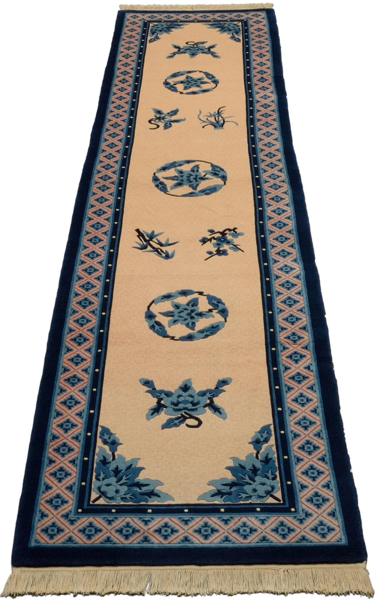 Alternative view of Hand-Knotted Peking Chinese Rug, 80 × 345 cm, Wool