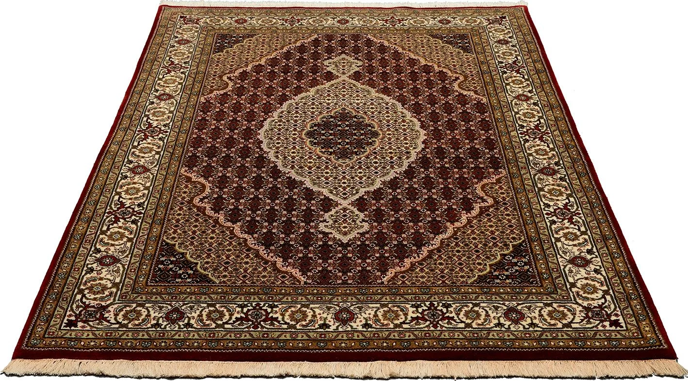 Alternative view of Wool Tabriz Indian Rug 153 × 215 cm, hand-knotted