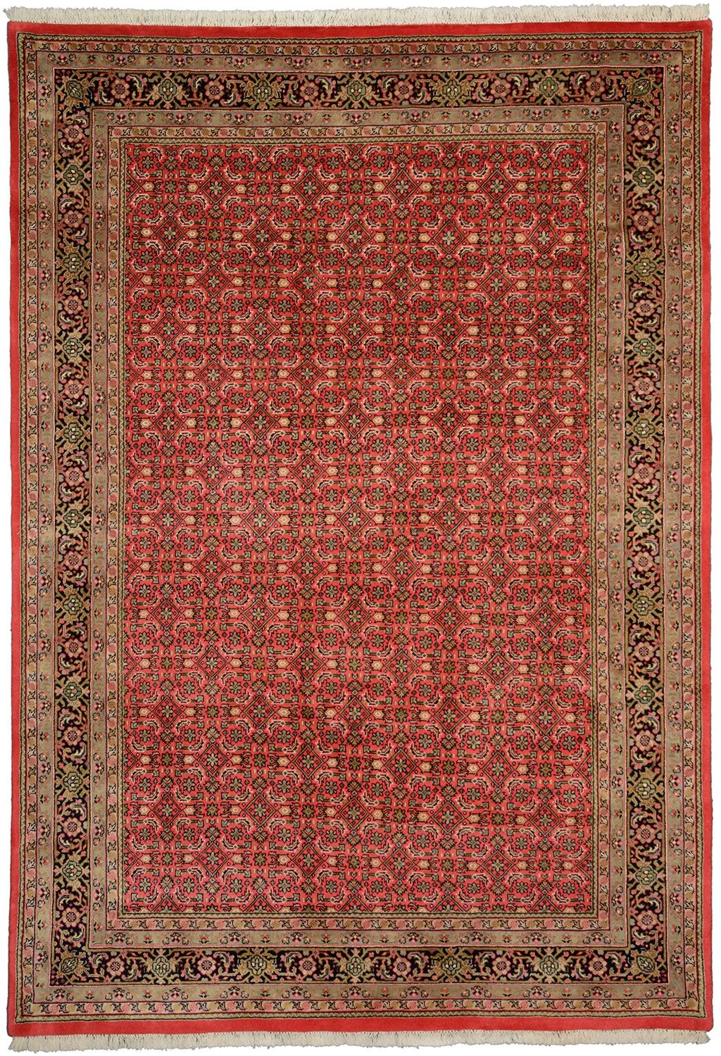 Wool Bijar Indian Rug 201 × 288 cm, hand-knotted