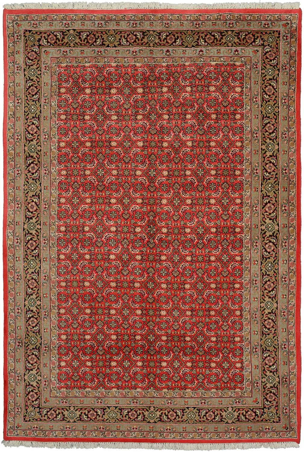 Wool Bijar Indian Rug 166 × 244 cm, hand-knotted