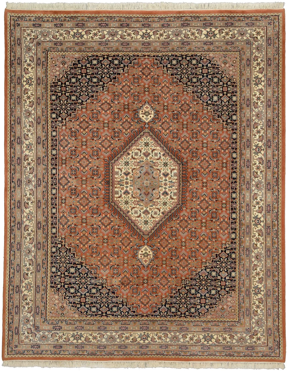 Bijar Indian Rug 198 × 246 cm in Wool, hand-knotted