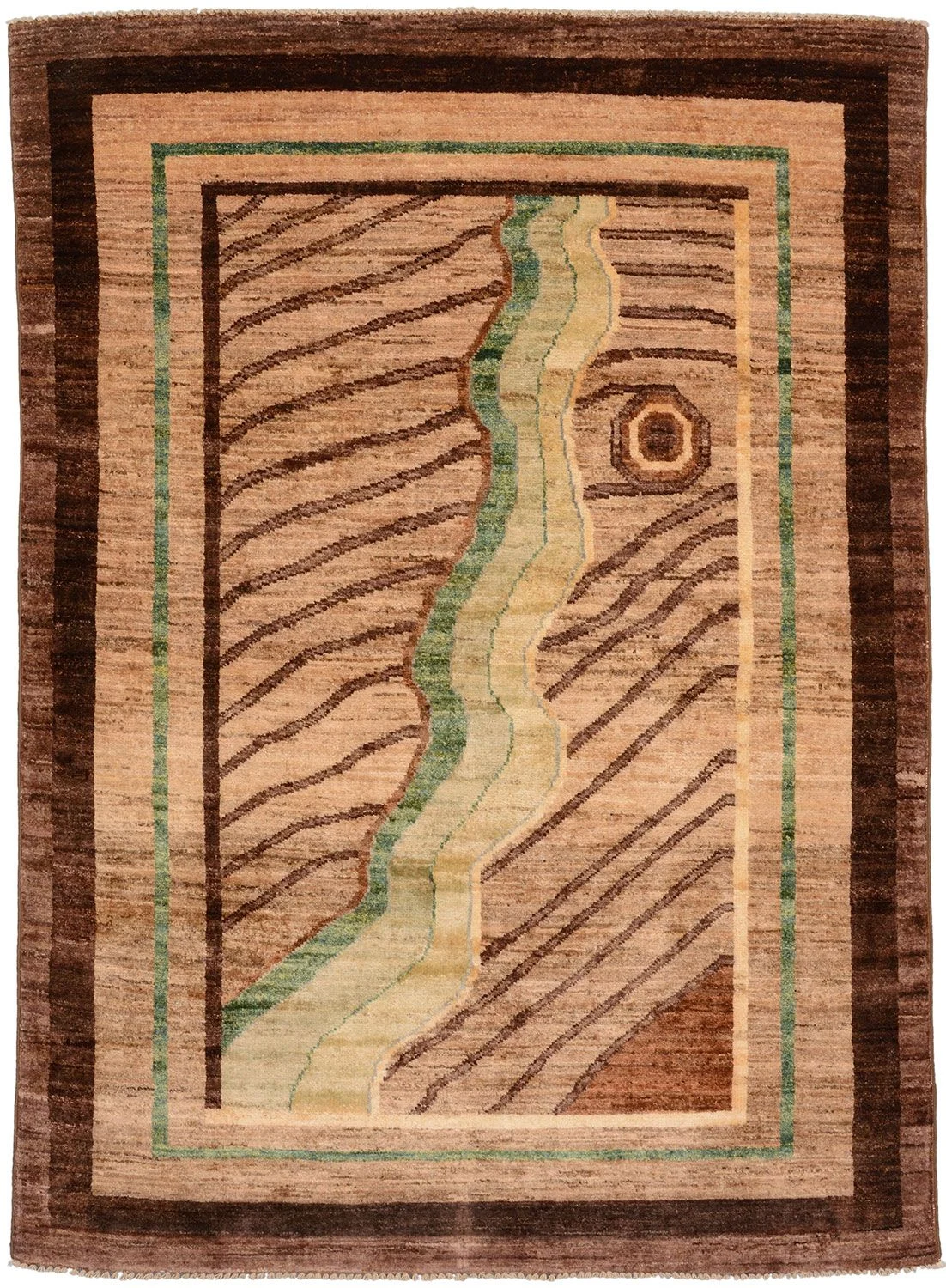 Ziegler Pakistani Rug 121 × 170 cm in Wool, hand-knotted
