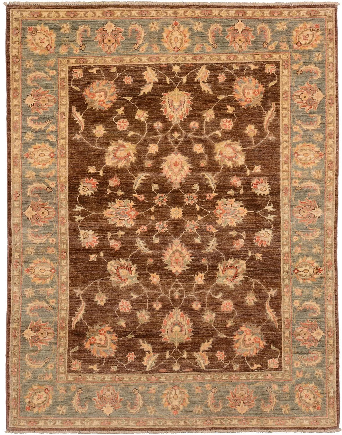 Wool Ziegler Afghan Rug 150 × 193 cm, hand-knotted