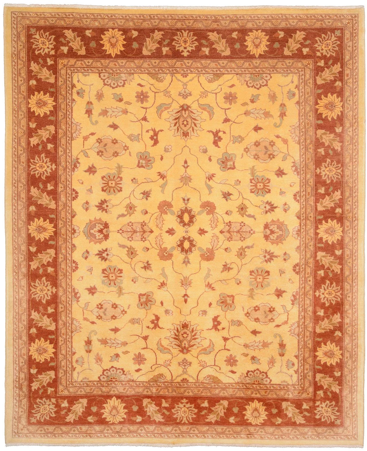 Wool Ziegler Pakistani Rug 202 × 246 cm, hand-knotted
