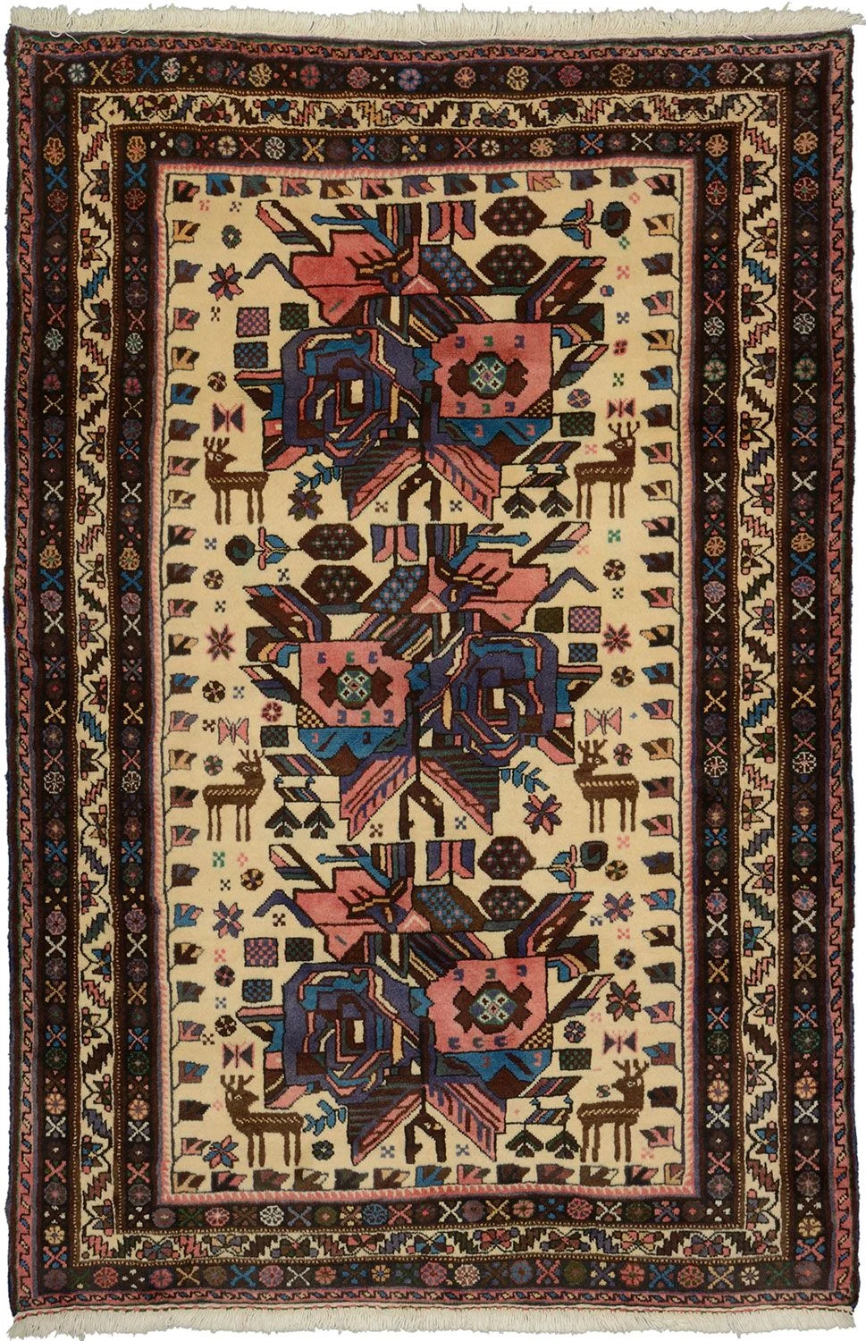 Wool Kazak Afghan Rug 125 × 188 cm, hand-knotted