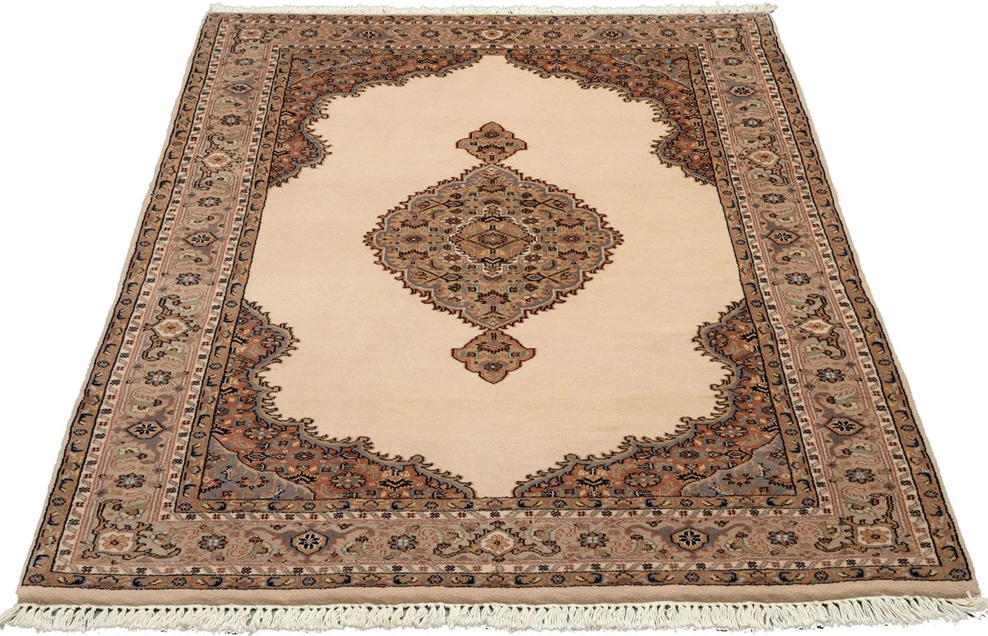 Alternative view of Hand-Knotted Kerman Indian Rug, 122 × 188 cm, Wool