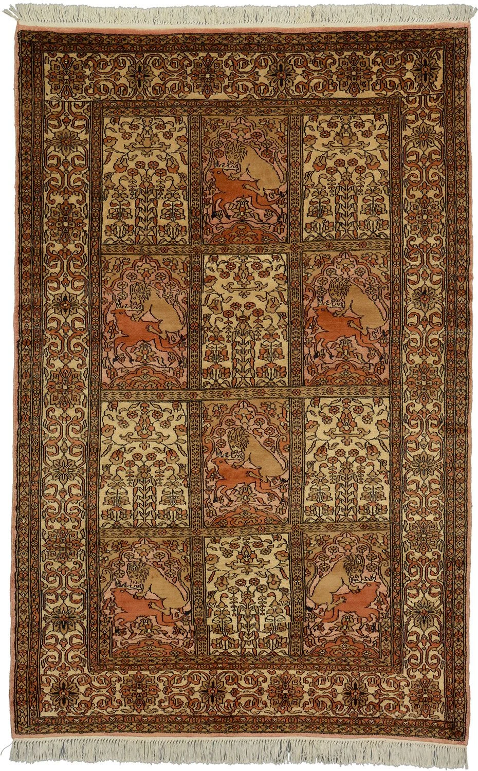 Bakhtiari Indian Rug 127 × 195 cm in Wool, hand-knotted