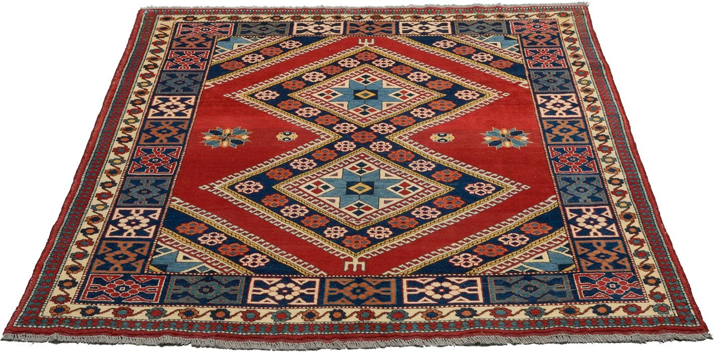 Alternative view of Kazak Pakistani Rug 175 × 179 cm in Wool, hand-knotted