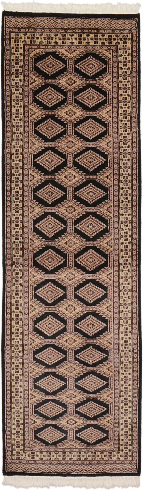 Hand-Knotted Pakistani Rug, 78 × 263 cm, Wool