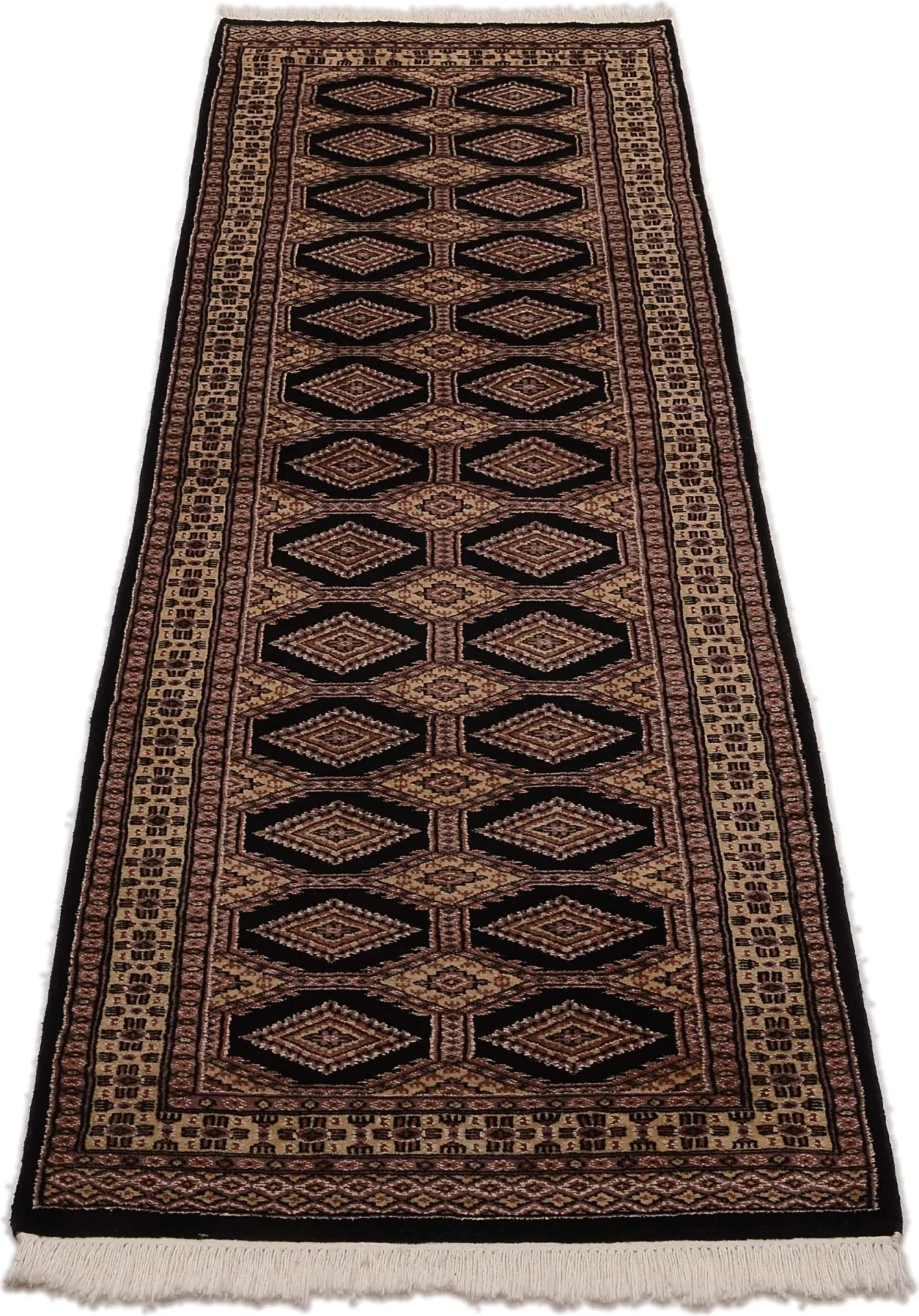 Alternative view of Hand-Knotted Pakistani Rug, 78 × 263 cm, Wool