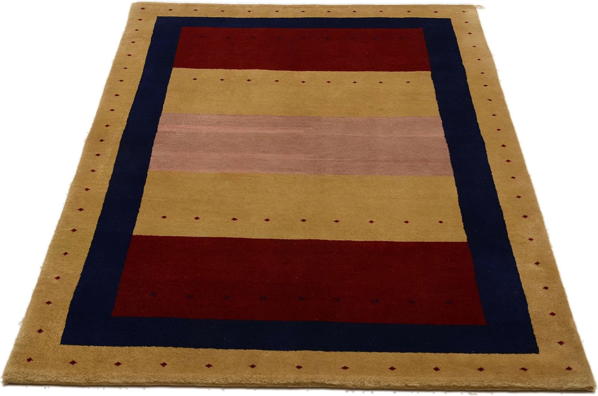 Alternative view of Hand-Knotted Loribaft Indian Rug, 122 × 181 cm, Wool