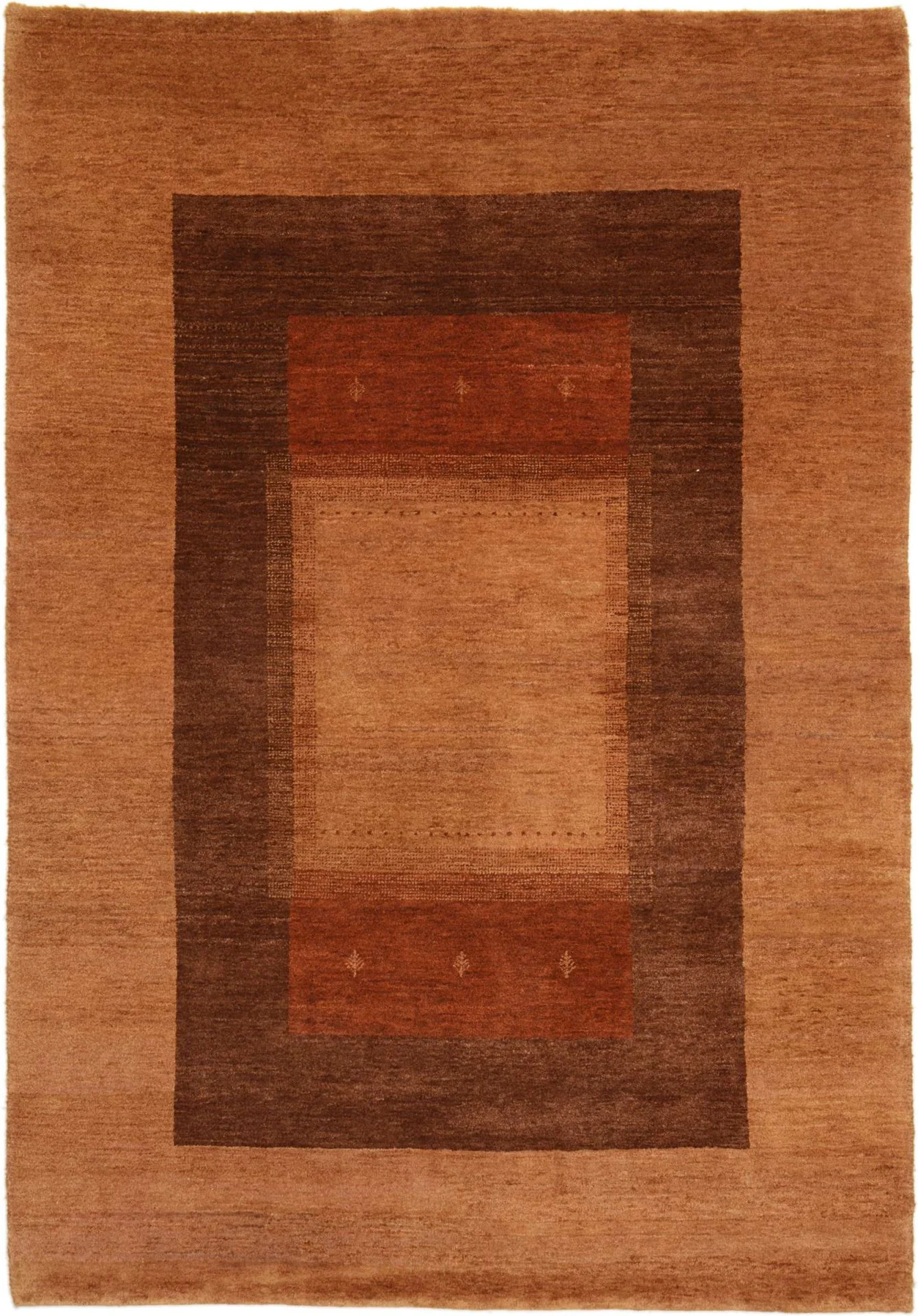 Hand-Knotted Loribaft Indian Rug, 137 × 195 cm, Wool