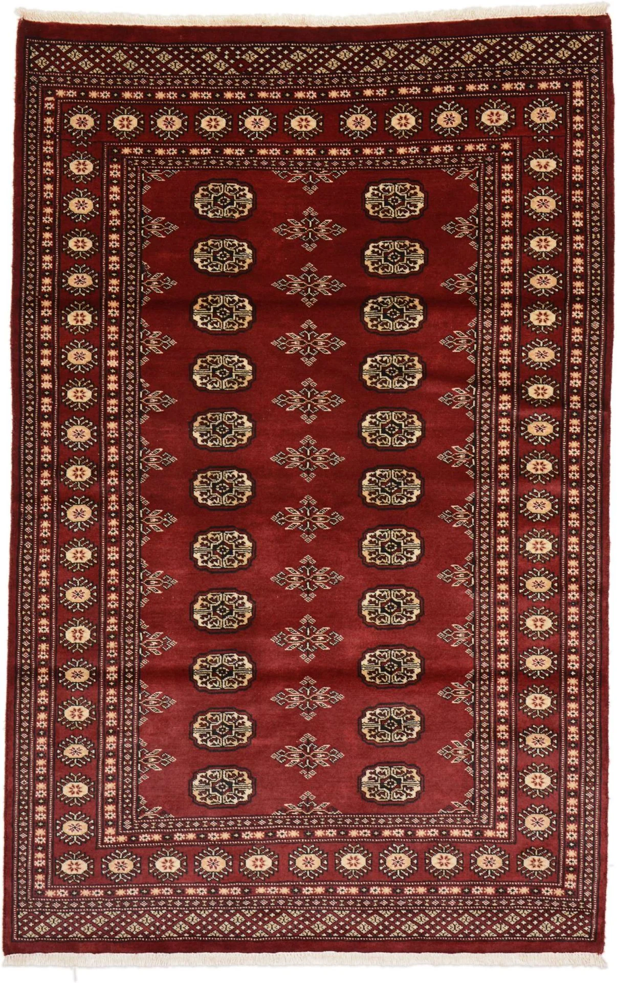 Hand-Knotted Pakistani Rug, 122 × 190 cm, Wool