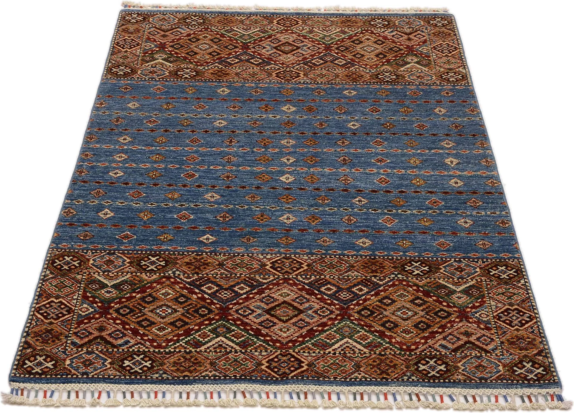 Alternative view of Hand-Knotted Samarkand Pakistani Rug, 124 × 189 cm, Wool