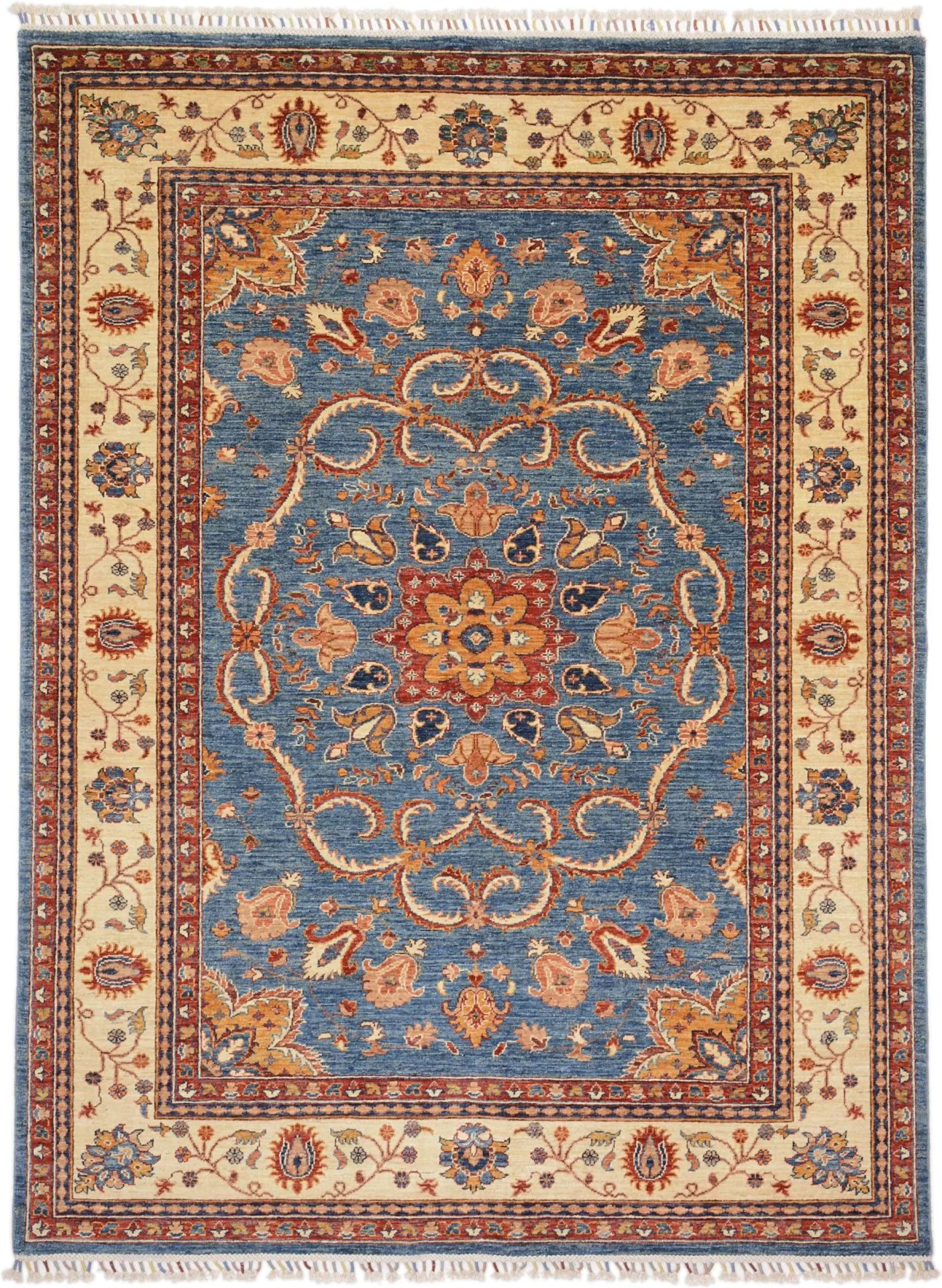 Hand-Knotted Samarkand Pakistani Rug, 178 × 240 cm, Wool