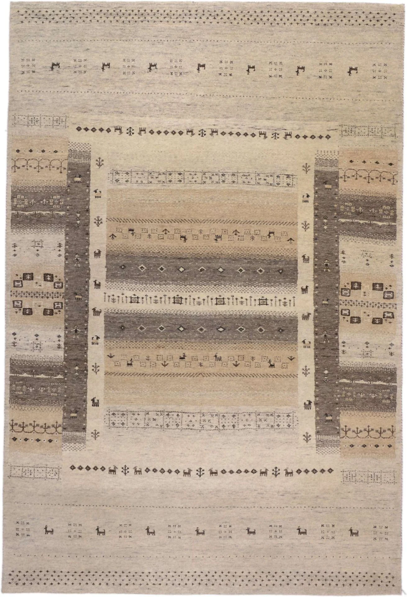 Loribaft Indian Rug 141 × 209 cm in Wool, hand-knotted
