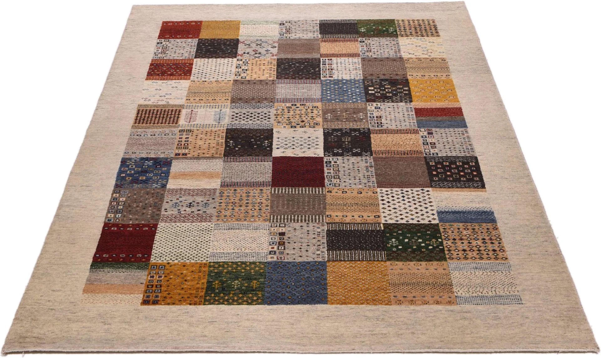Alternative view of Loribaft Indian Rug 172 × 245 cm in Wool, hand-knotted