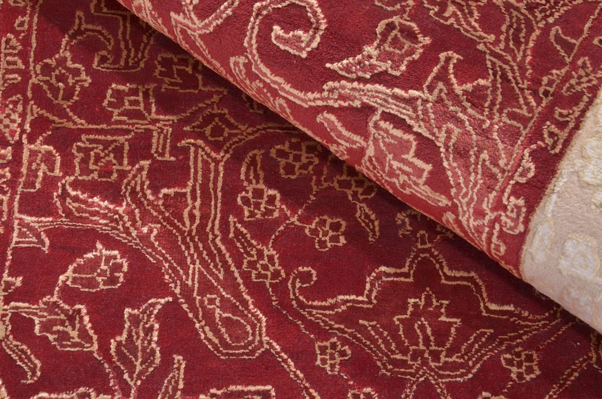 Wool Tabriz Indian Rug 85 × 290 cm, hand-knotted - Image 4