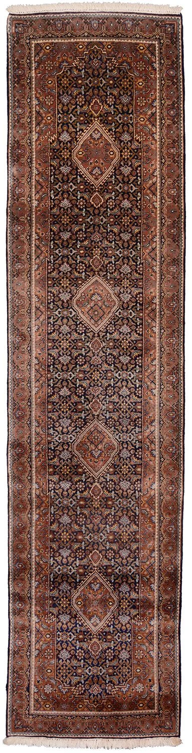 Wool Bijar Indian Rug 77 × 274 cm, hand-knotted