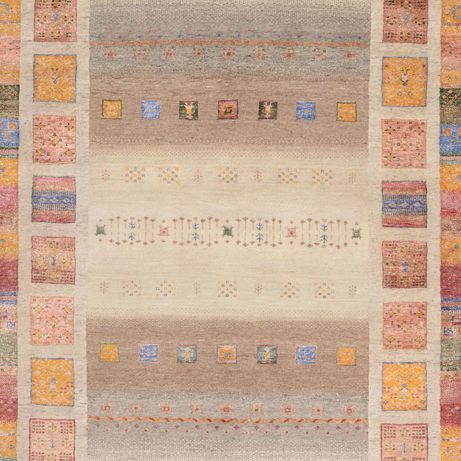 Hand-Knotted Loribaft Indian Rug, 156 × 209 cm, Wool & Silk - Image 6