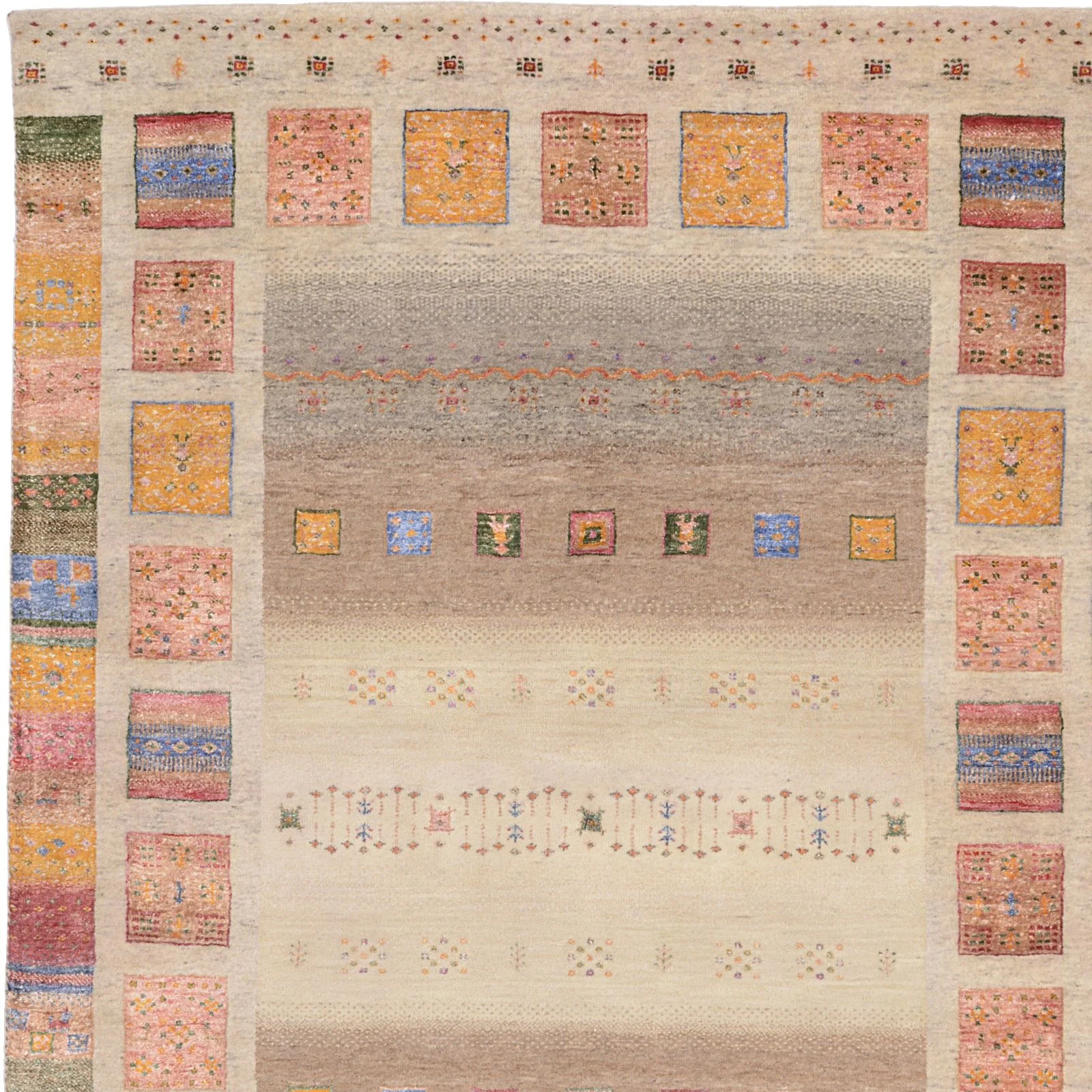 Hand-Knotted Loribaft Indian Rug, 156 × 209 cm, Wool & Silk - Image 7