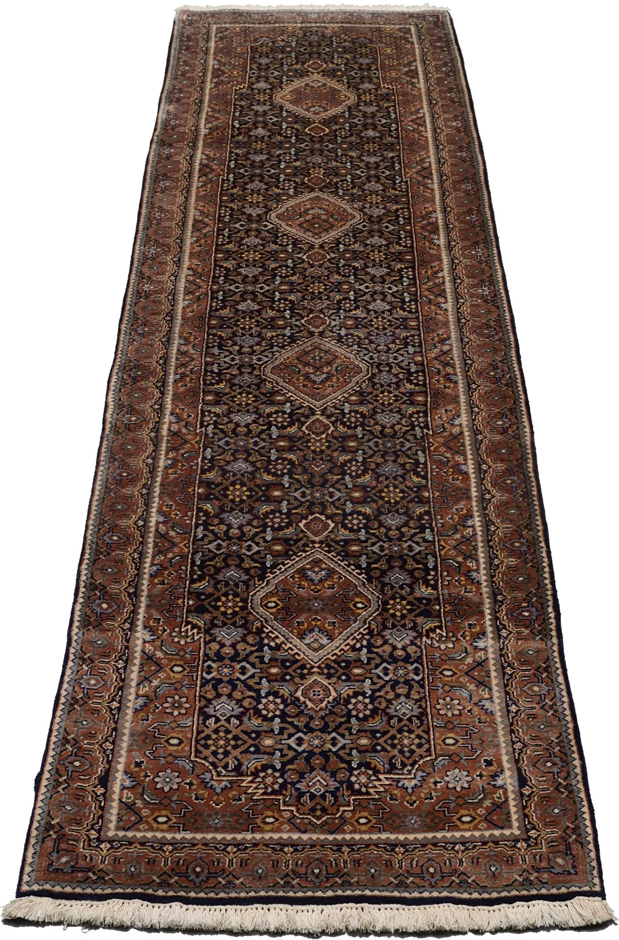 Alternative view of Wool Bijar Indian Rug 77 × 274 cm, hand-knotted