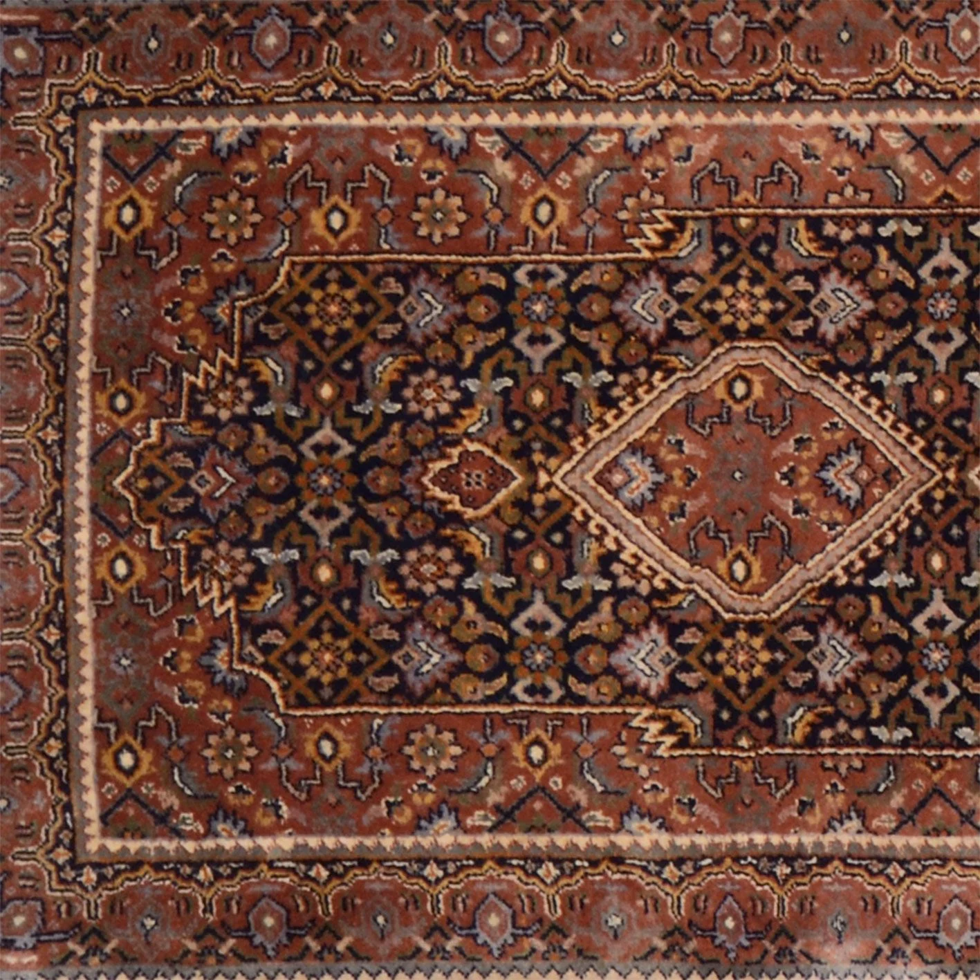 Wool Bijar Indian Rug 77 × 274 cm, hand-knotted - Image 4