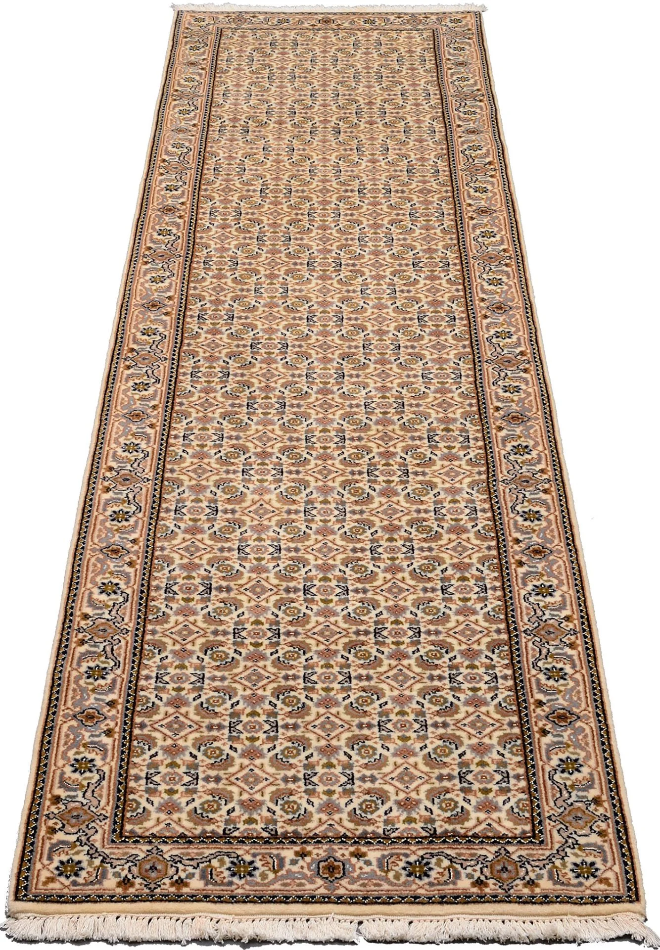 Alternative view of Hand-Knotted Tabriz Indian Rug, 80 × 303 cm, Wool