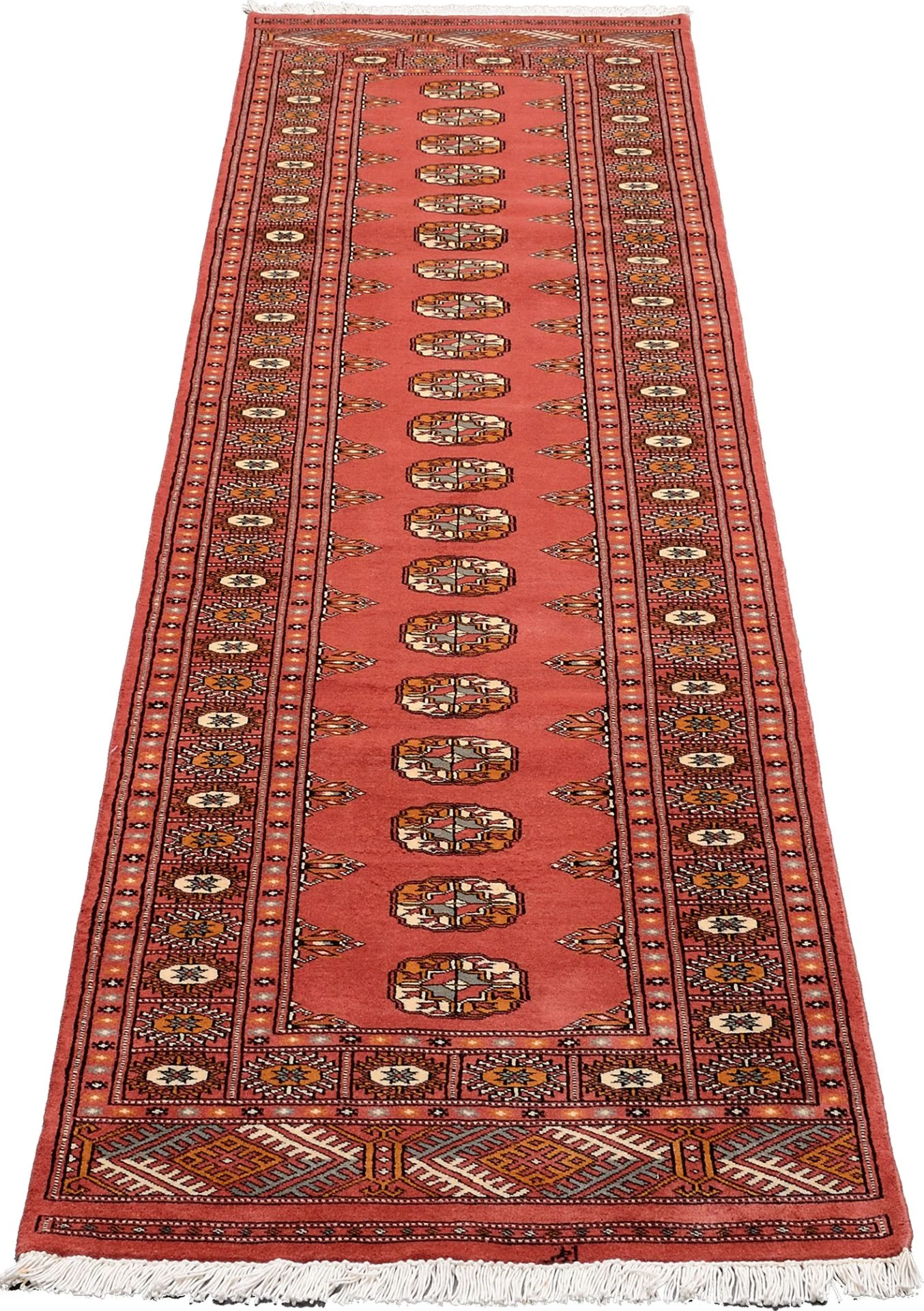 Alternative view of Hand-Knotted Pakistani Rug, 78 × 290 cm, Wool