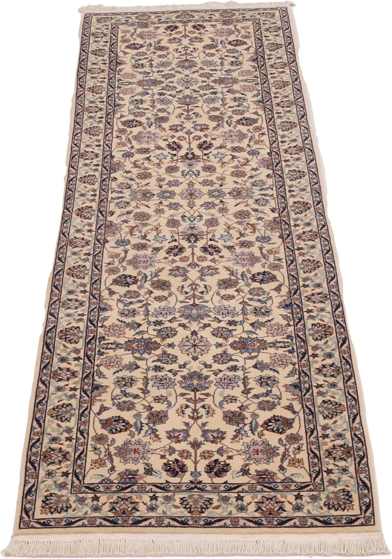 Alternative view of Wool Isfahan Chinese Rug 75 × 280 cm, hand-knotted