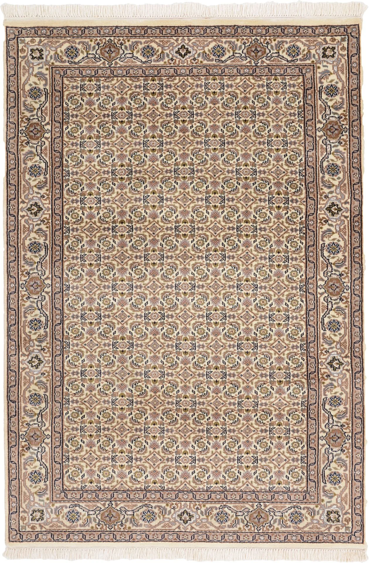Hand-Knotted Tabriz Indian Rug, 122 × 177 cm, Wool