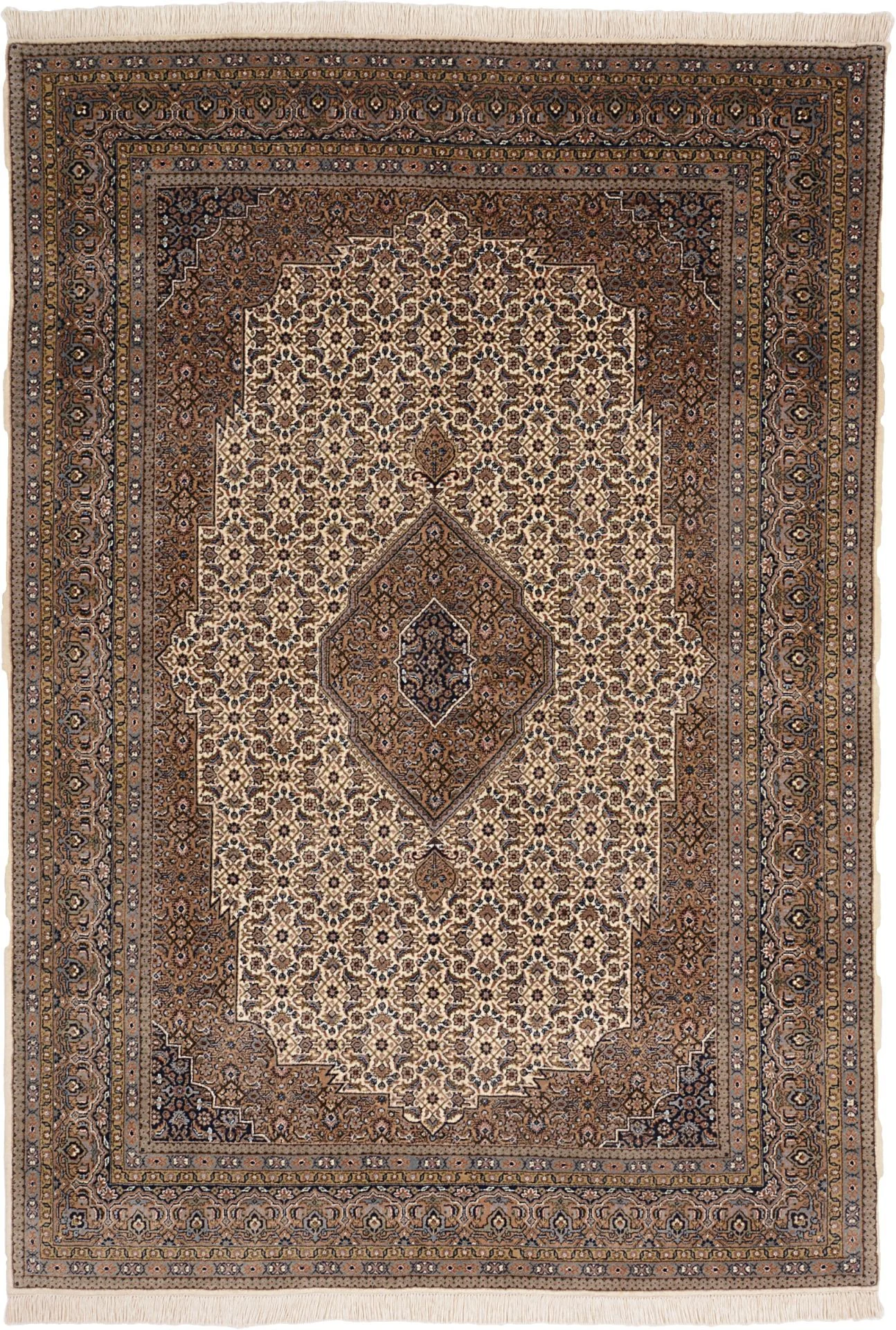 Hand-Knotted Tabriz Indian Rug, 168 × 240 cm, Wool