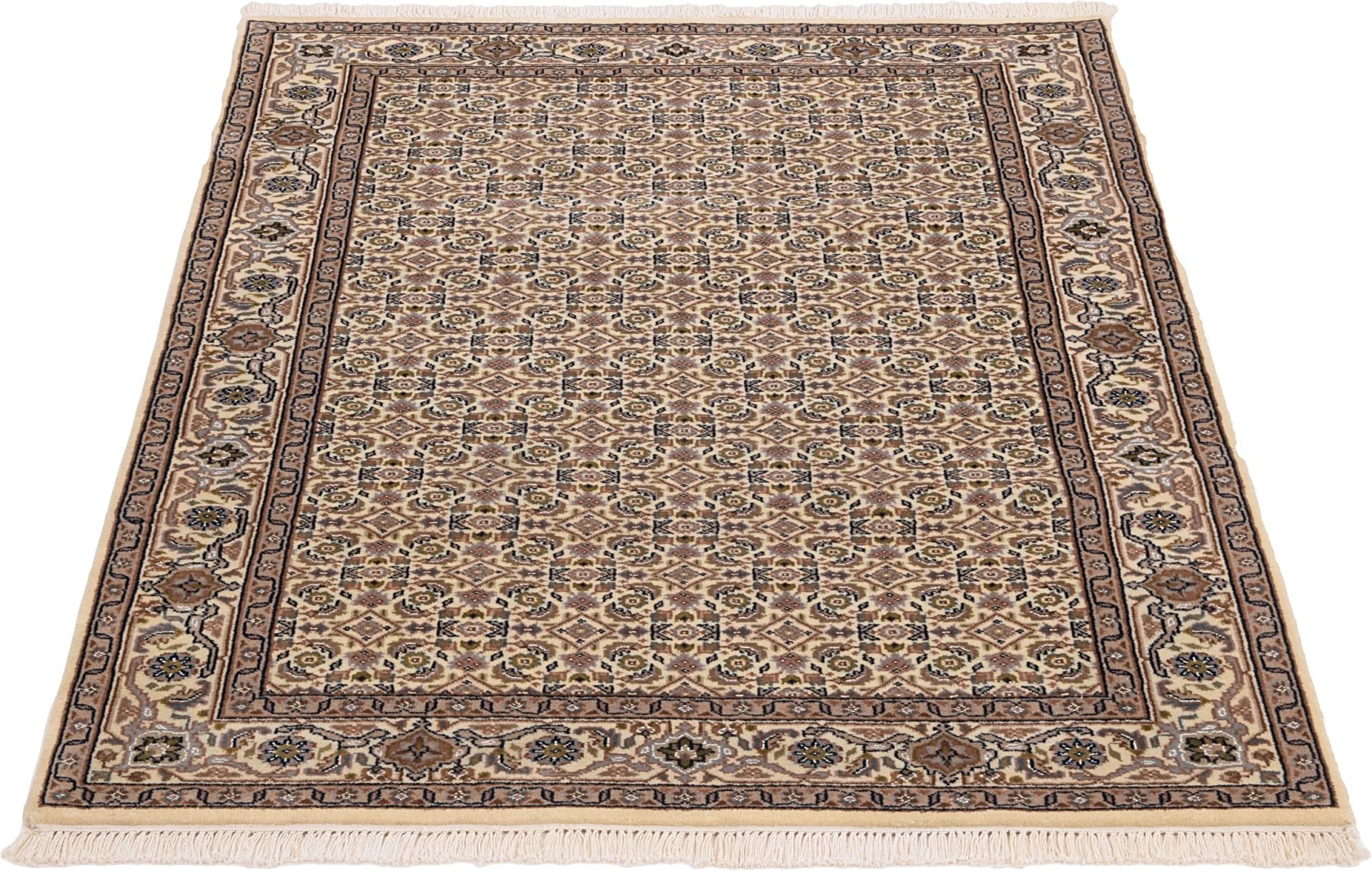 Alternative view of Hand-Knotted Tabriz Indian Rug, 122 × 177 cm, Wool