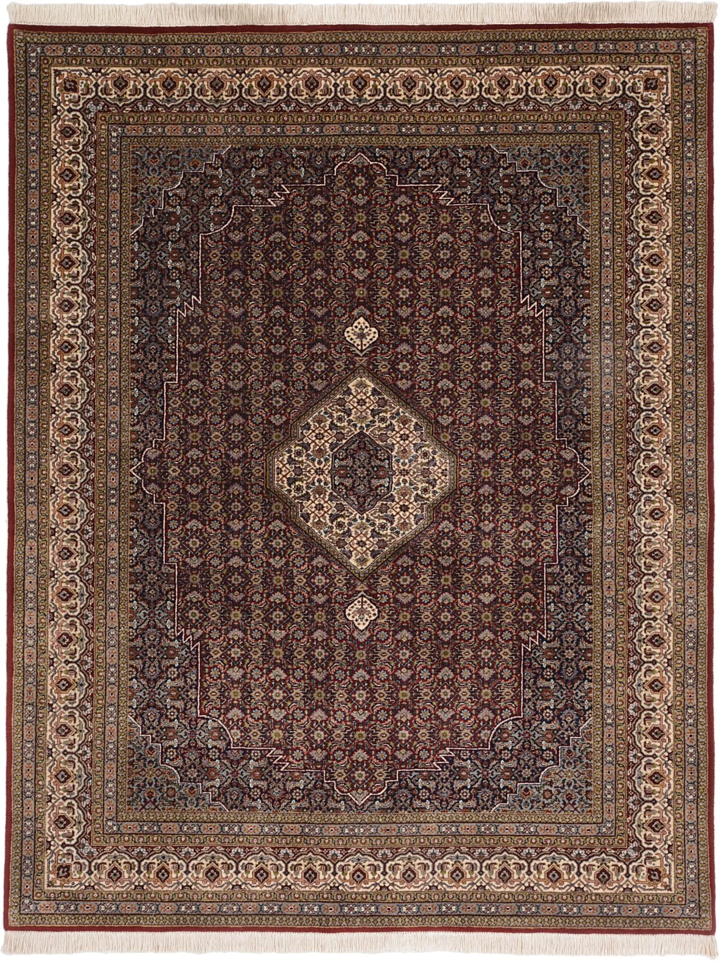 Wool Tabriz Indian Rug 168 × 215 cm, hand-knotted