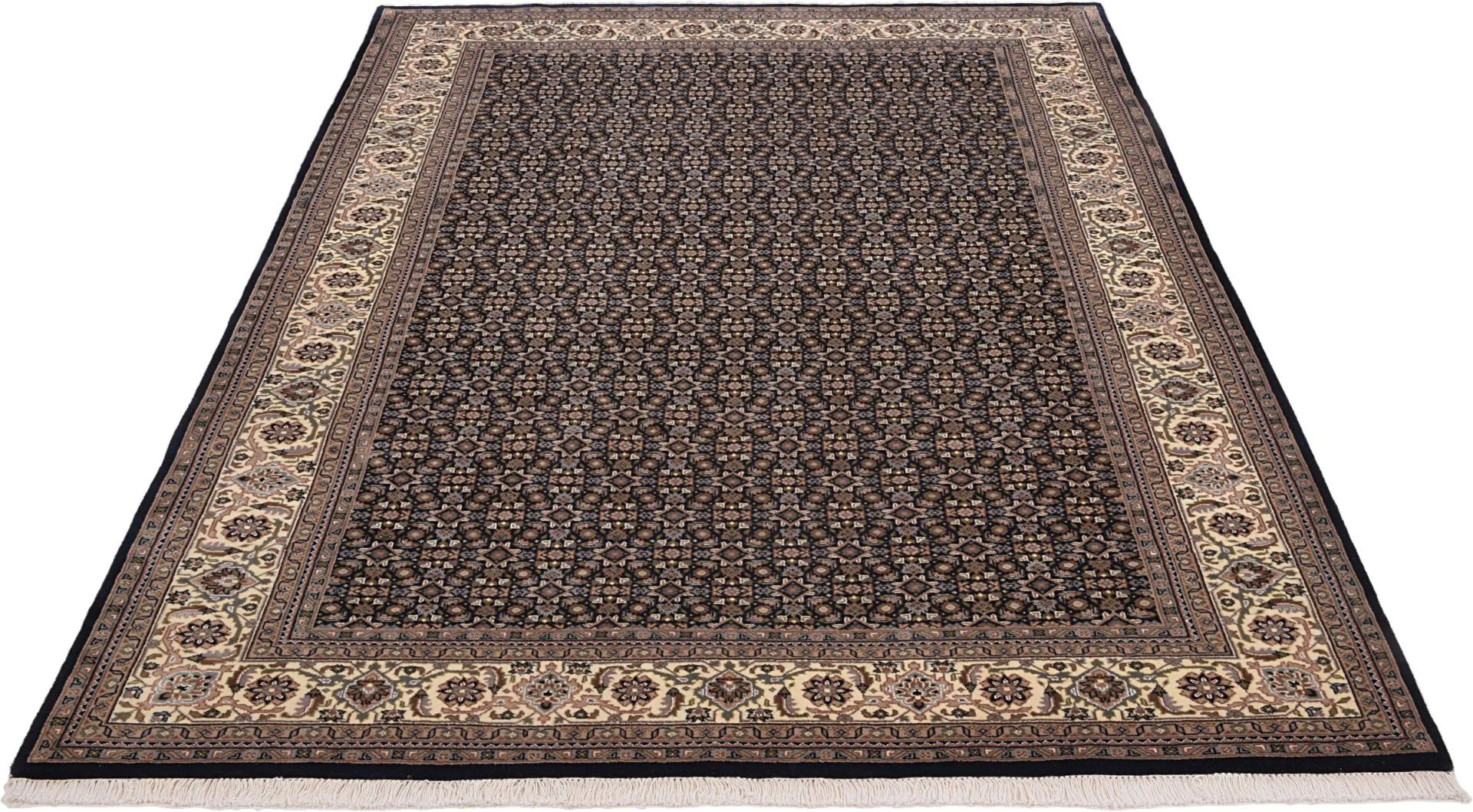 Alternative view of Wool Tabriz Indian Rug 198 × 293 cm, hand-knotted