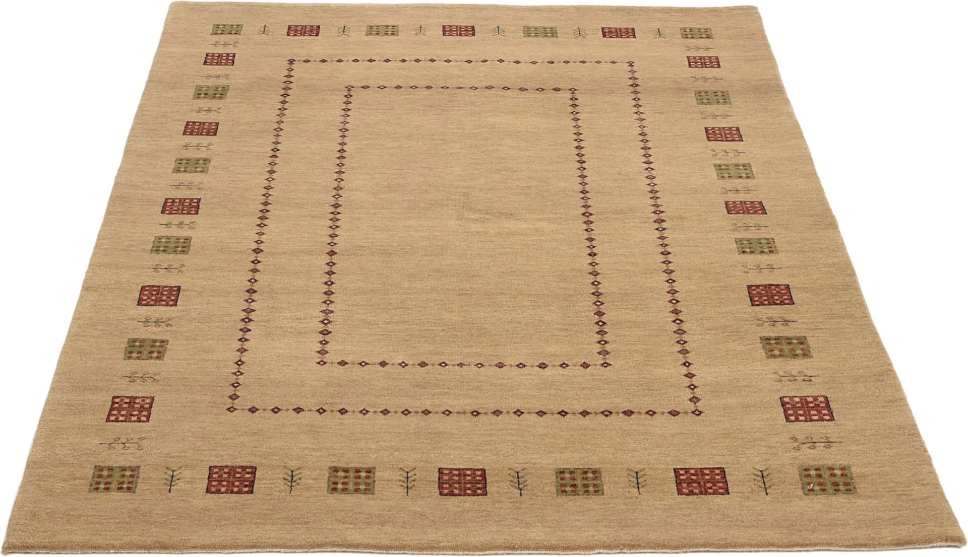 Alternative view of Wool Loribaft Indian Rug 148 × 203 cm, hand-knotted