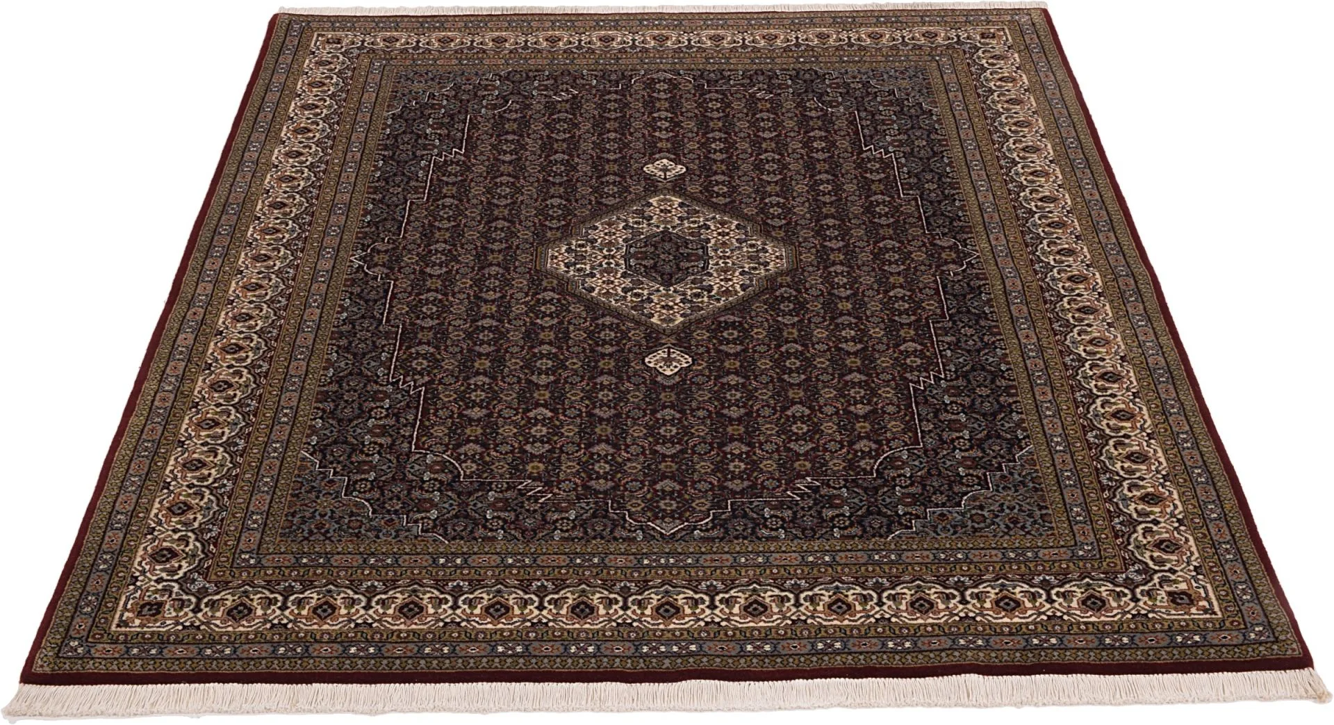 Alternative view of Wool Tabriz Indian Rug 168 × 215 cm, hand-knotted