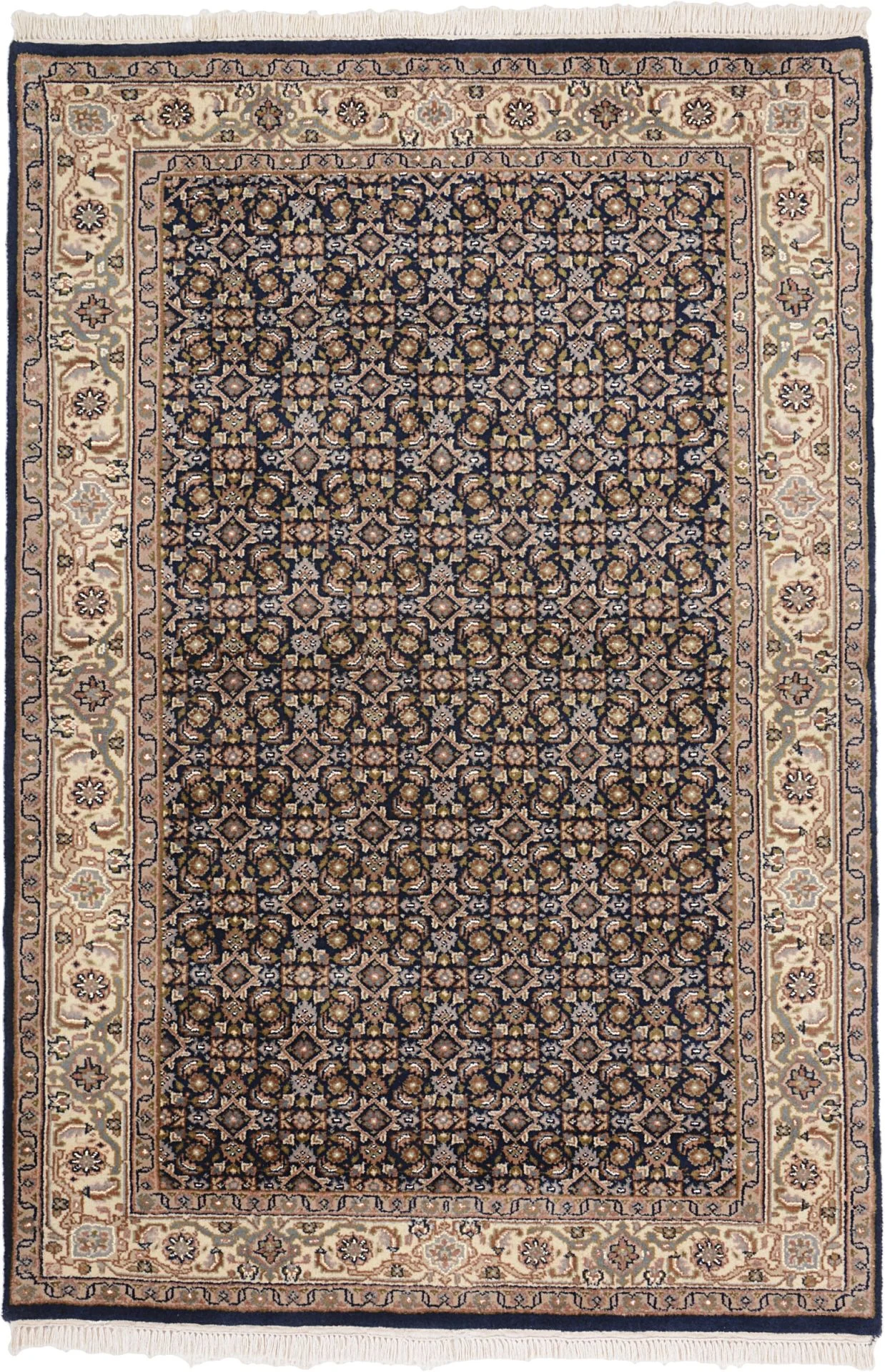 Wool Tabriz Indian Rug 123 × 183 cm, hand-knotted