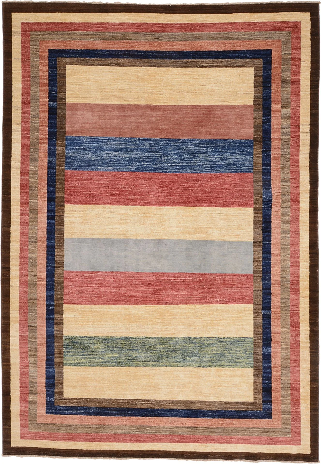 Hand-Knotted Ziegler Pakistani Rug, 183 × 262 cm, Wool