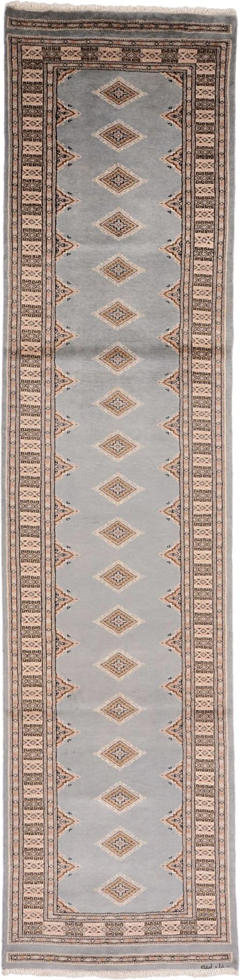 Wool Pakistani Rug 76 × 318 cm, hand-knotted