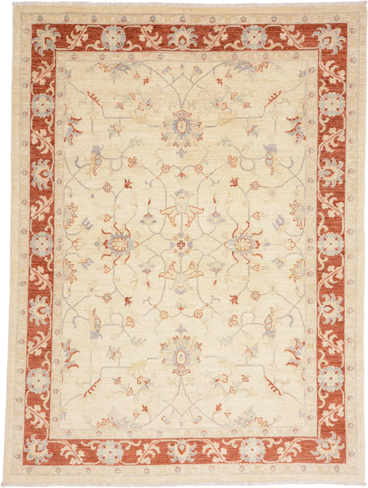 Ziegler Afghan Rug 175 × 234 cm in Wool, hand-knotted