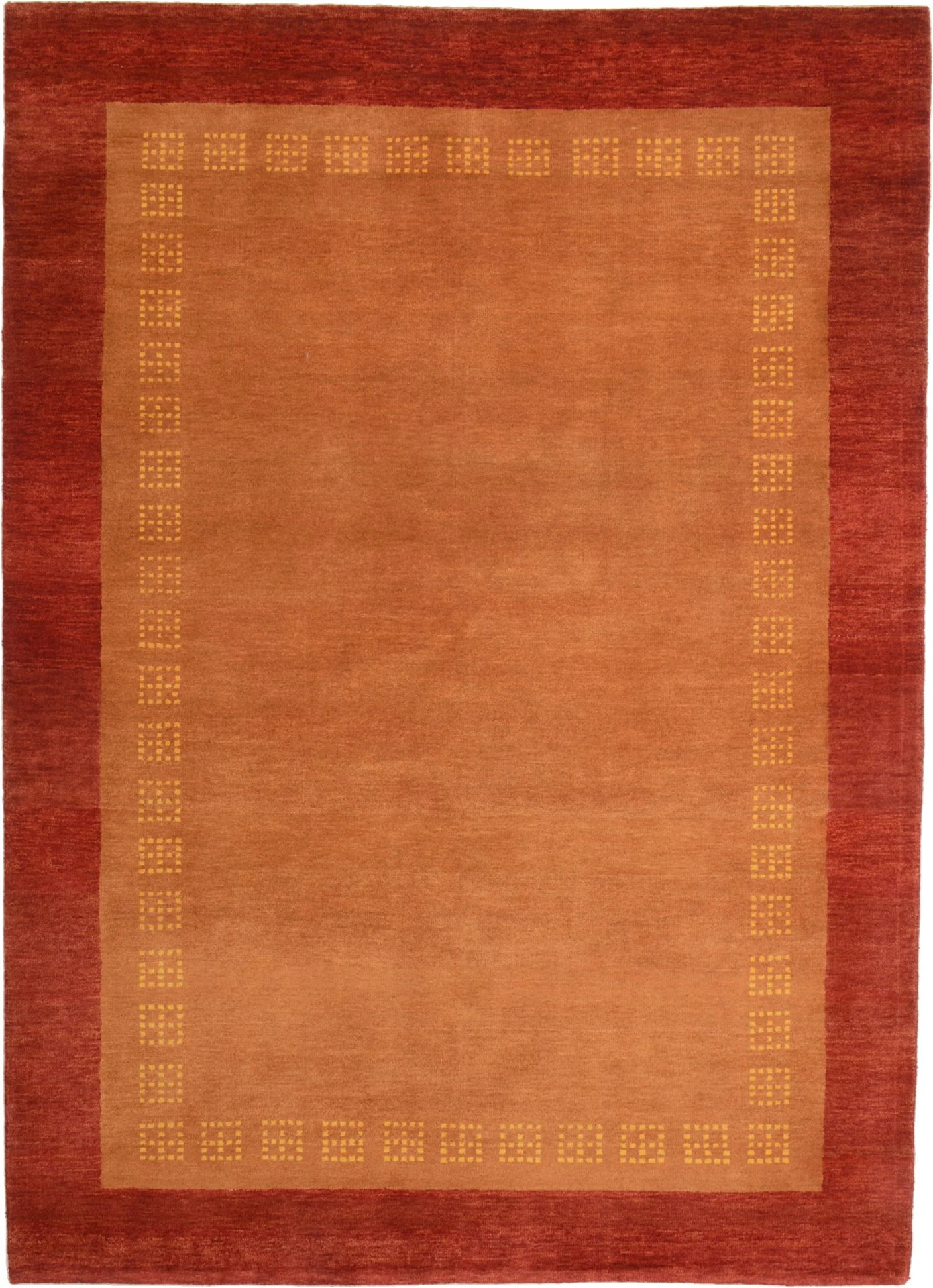 Hand-Knotted Loribaft Indian Rug, 144 × 201 cm, Wool
