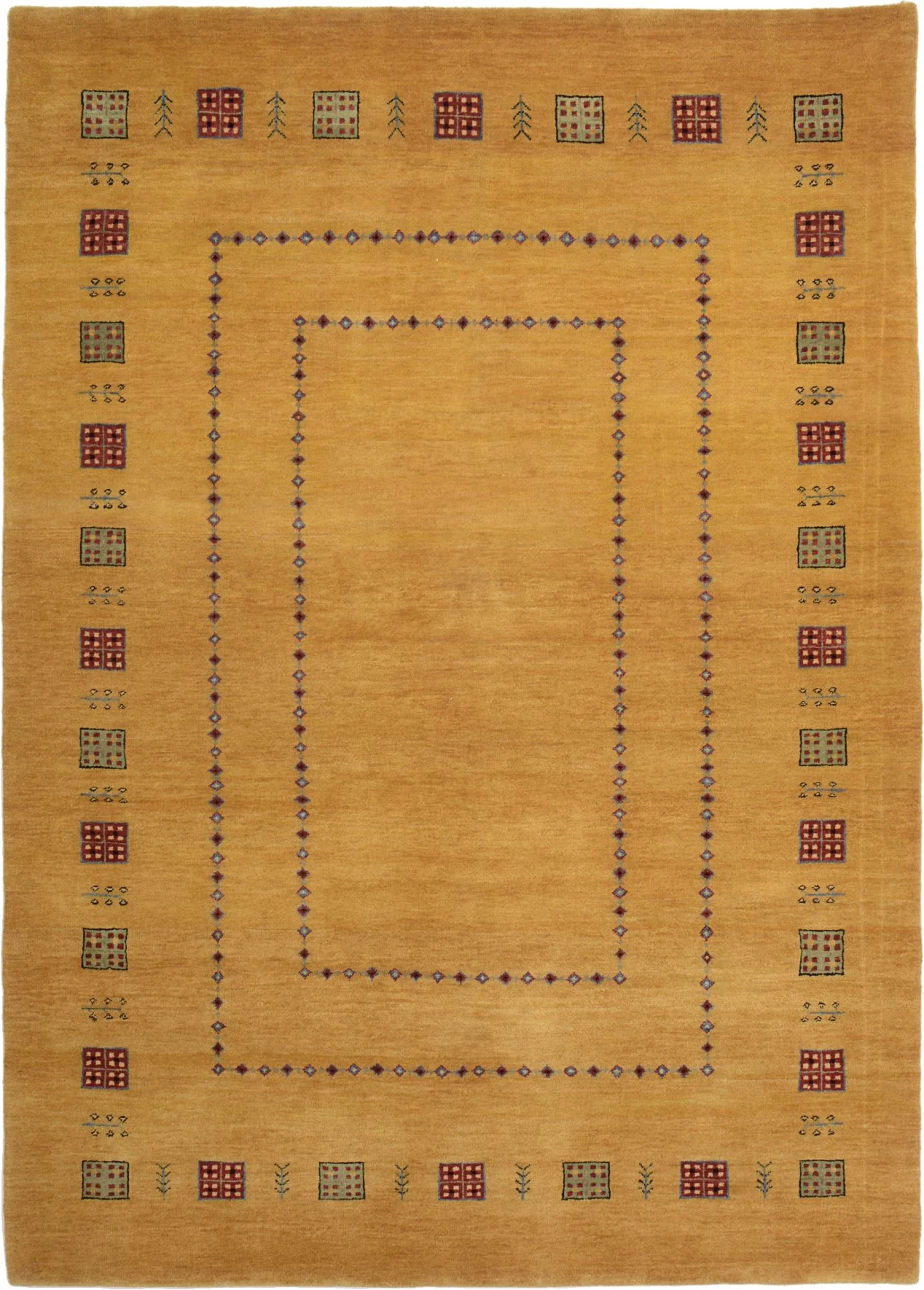Wool Loribaft Indian Rug 145 × 201 cm, hand-knotted