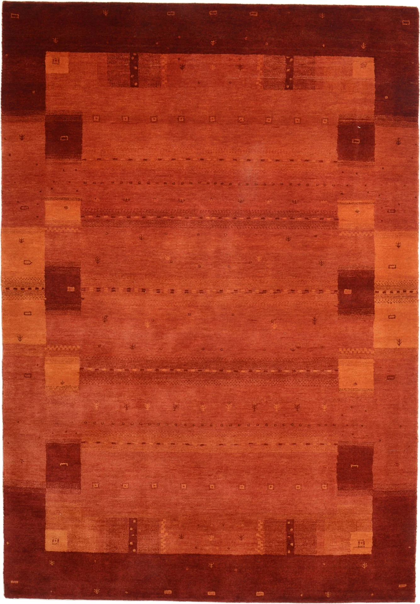 Wool Loribaft Indian Rug 140 × 200 cm, hand-knotted
