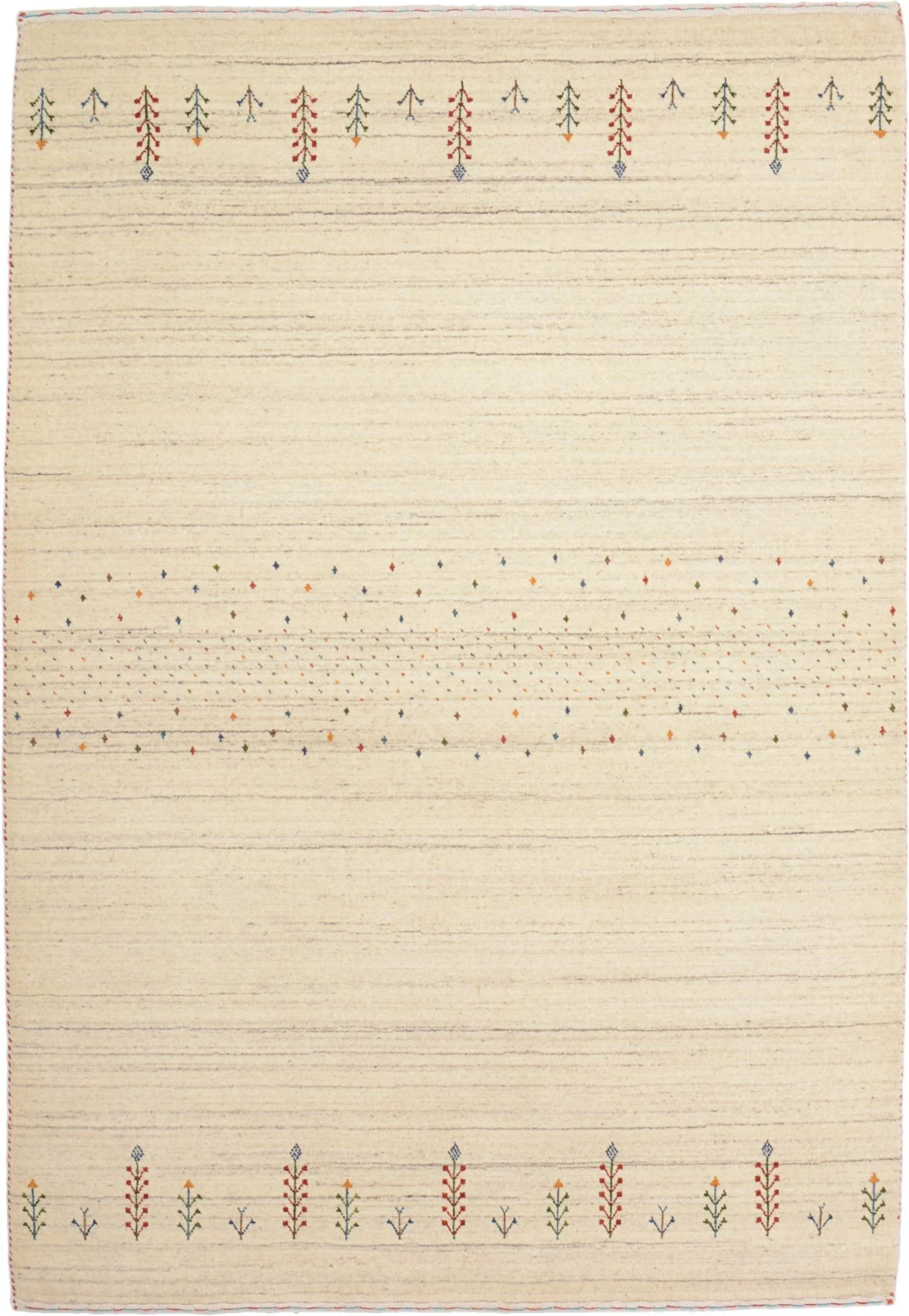Wool Loribaft Indian Rug 143 × 202 cm, hand-knotted
