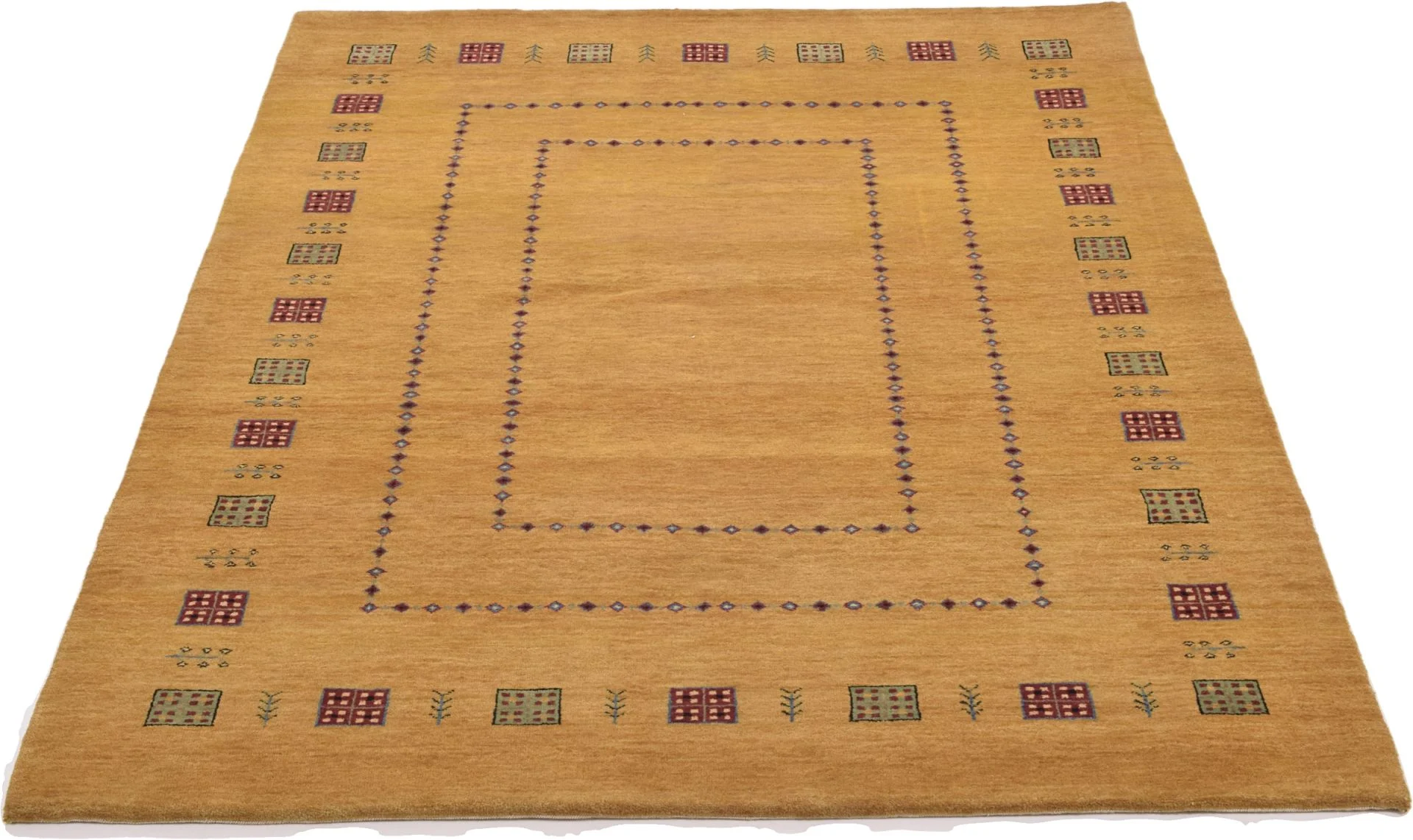 Alternative view of Wool Loribaft Indian Rug 145 × 201 cm, hand-knotted
