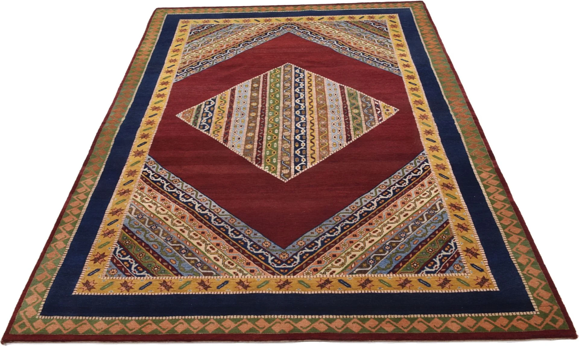 Alternative view of Hand-Knotted Loribaft Indian Rug, 192 × 302 cm, Wool